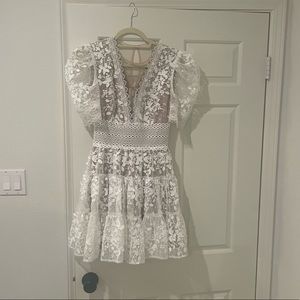 Bronx and Banco white mini dress
